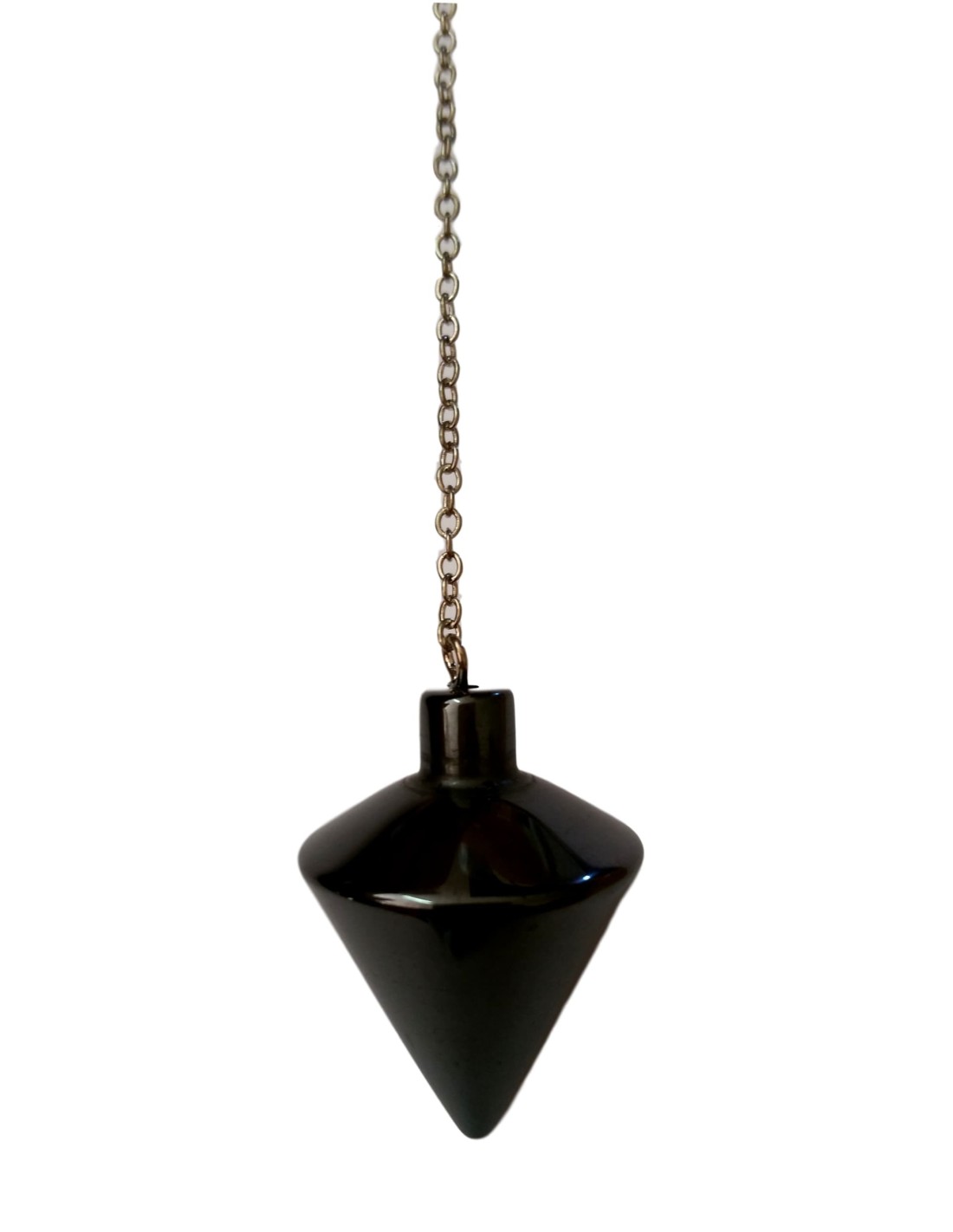 Pendule toupie hématite - Équilibre et énergie positive pour une utilisation en radiesthésie