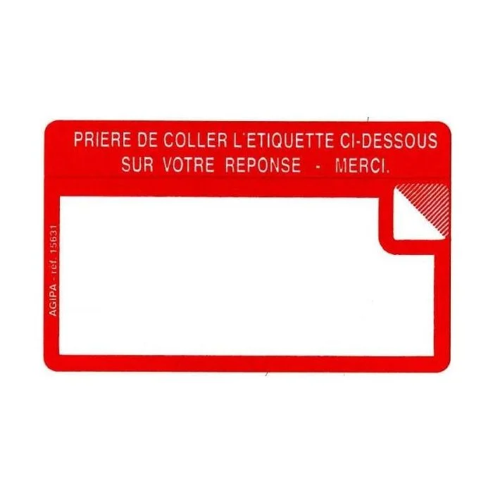 Référence à Rappeler : Étiquettes adhésives AGIPA Lot de 500