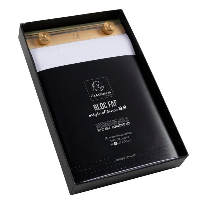 Bloc-Notes FAF n° 4 avec recharge - Feuilles avec pointillées EXACOMPTA
