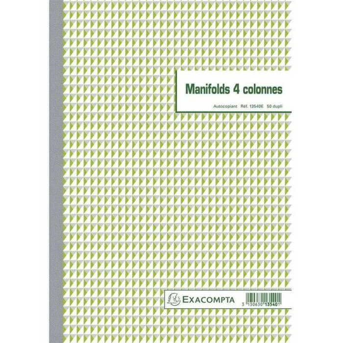 Carnet autocopiant Dupli - 4 Colonnes - 297 x 210 mm EXACOMPTA
