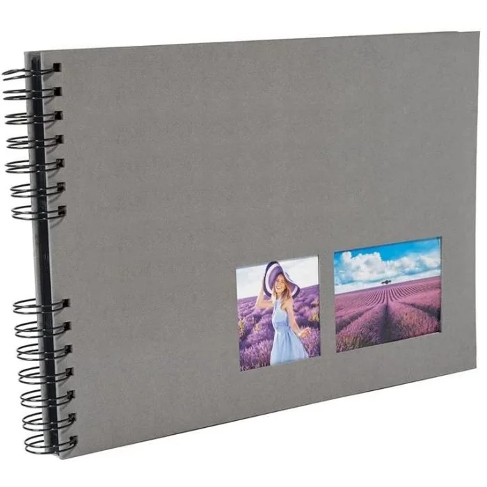 Album photos à spirales - 320 x 220 mm - Gris EXACOMPTA Milano