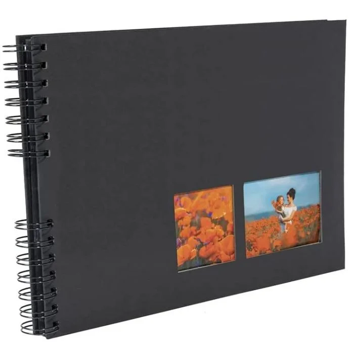 Album photos à spirales - 320 x 220 mm - Noir EXACOMPTA Milano