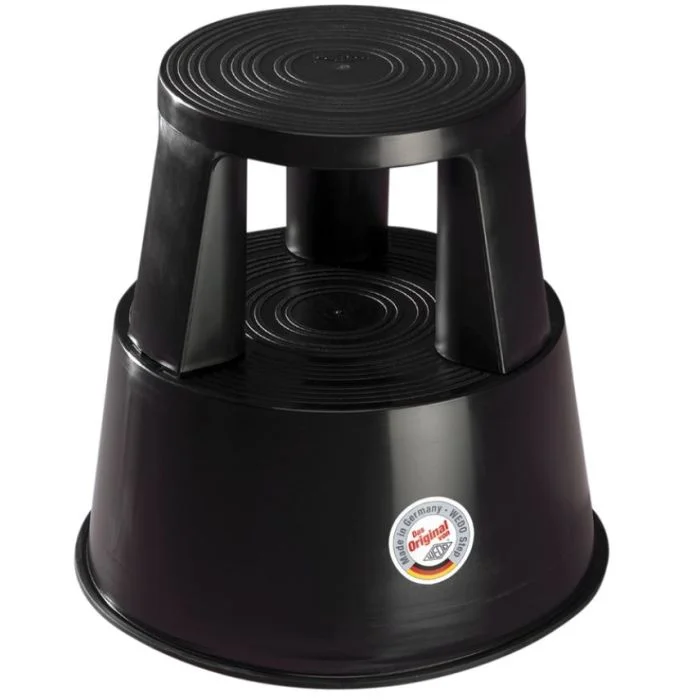 Tabouret marche pied à roulettes - Noir WEDO