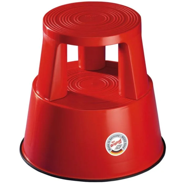 Tabouret marche pied à roulettes - Rouge WEDO