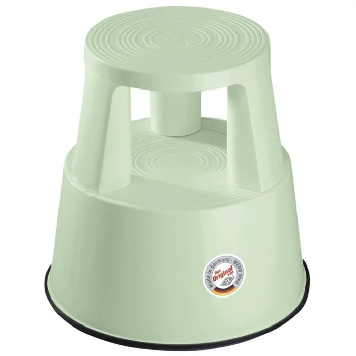 Tabouret marche pied à roulettes - Vert pâle WEDO