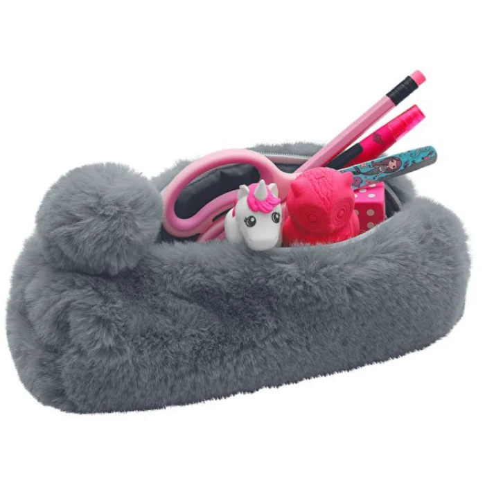 Trousse pour stylos en peluche - Gris WEDO Fluffy