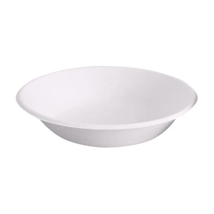 Assiette creuse jetable en canne à sucre - 400 ml NATURE STAR Lot de 50