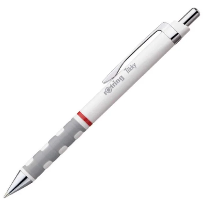 Stylo à bille rétractable blanc - Tikky ROTRING