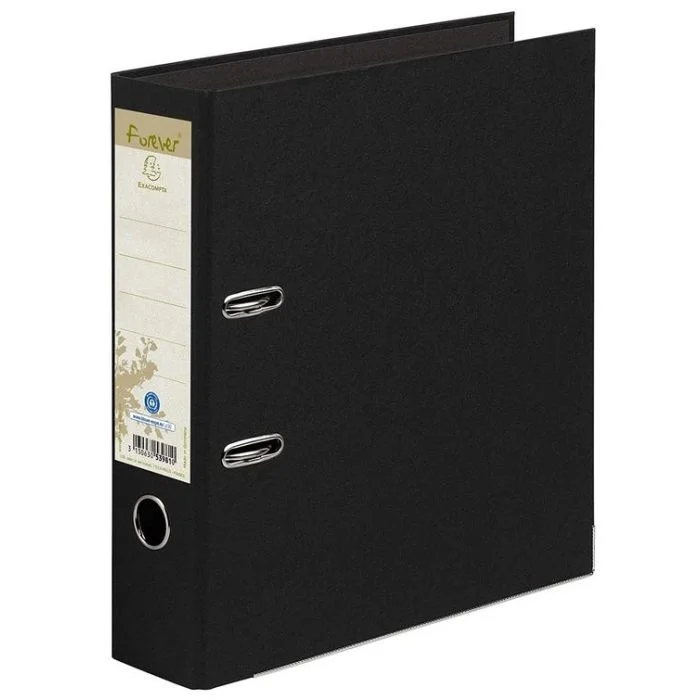 Classeur à levier Forever - Dos de 80 mm - Noir EXACOMPTA