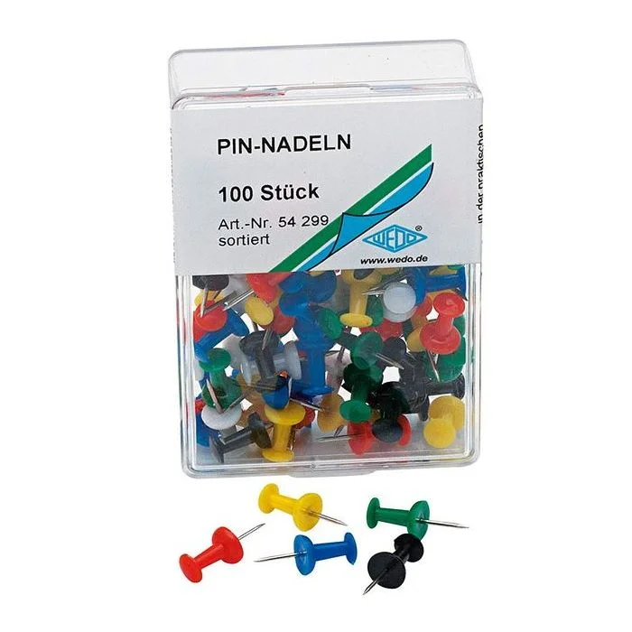 Boite de 100 Punaises - Assortiment WEDO