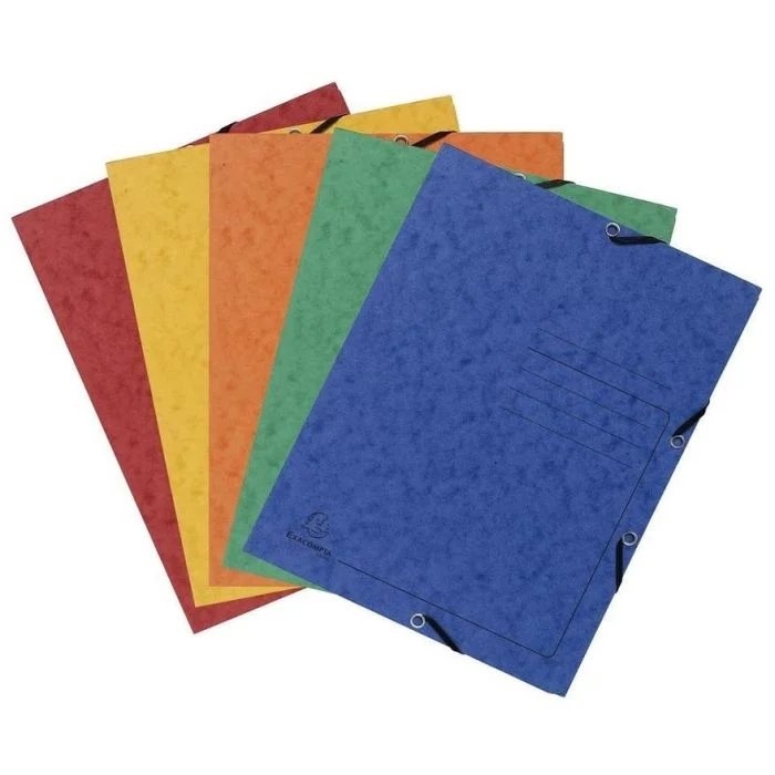 Chemises imprimées à élastiques - 3 rabats - Assortiment EXACOMPTA Lot de 10