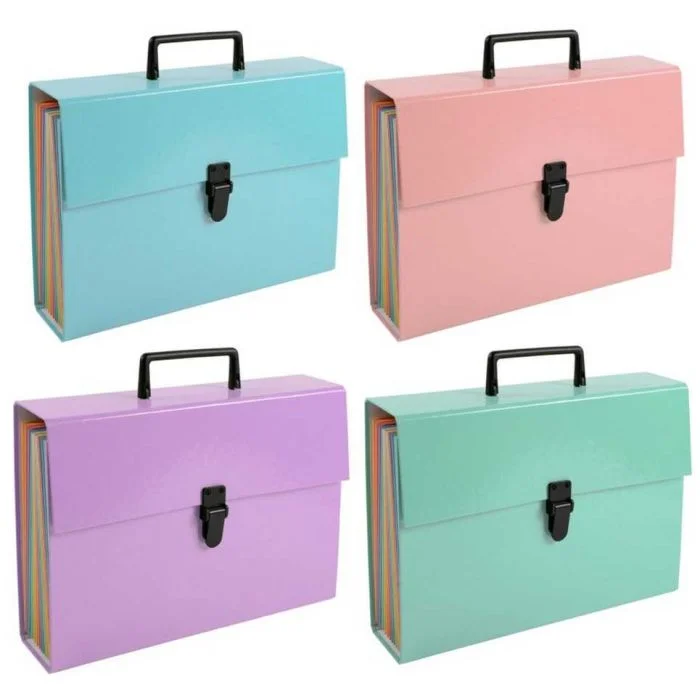 Trieur avec poignée 18 compartiments - Assortiment EXACOMPTA Aquarel