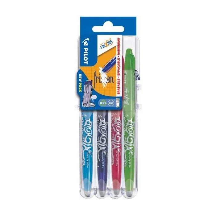 4 Stylos roller à encre effaçable - Couleurs assorties PILOT Frixion Ball 07 Set2Go