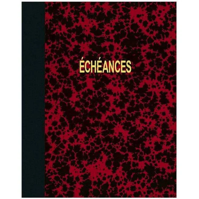 Echéancier mensuel - Registre marbré - 297 x 210 mm ELVE