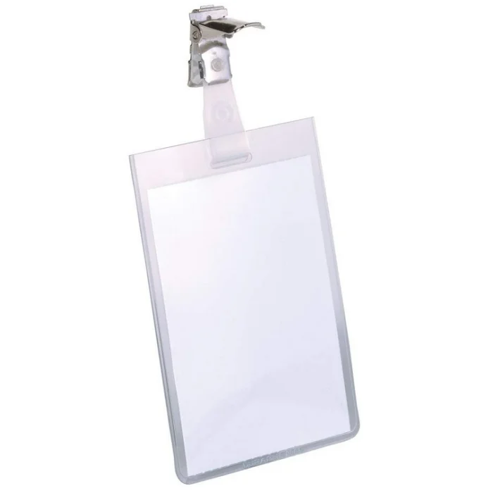 Badges verticaux avec clip - 90 x 60 mm DURABLE Lot de 25