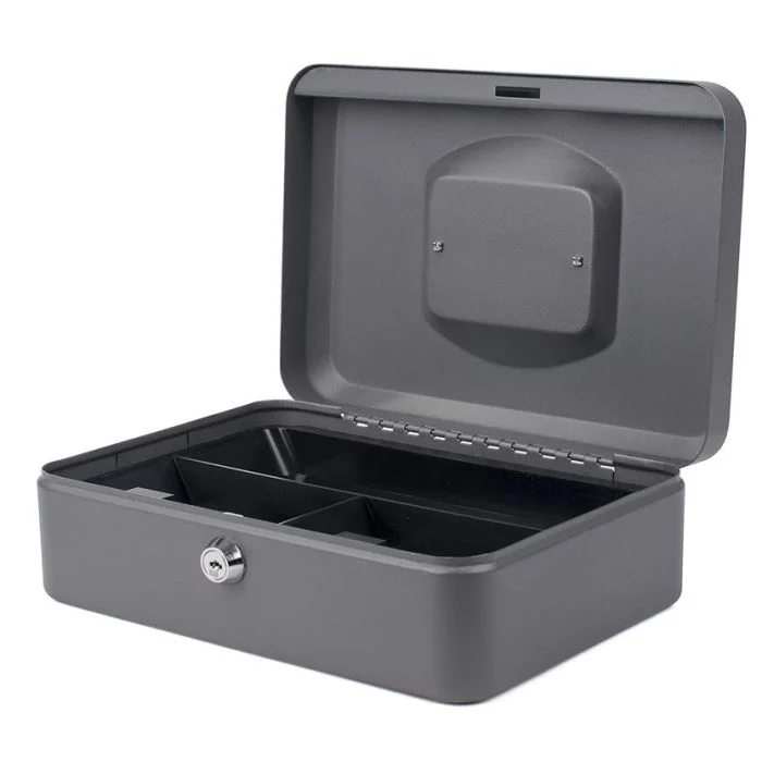 Caisse à Monnaie - Gris - 250 x 180 x 90 mm PAVO