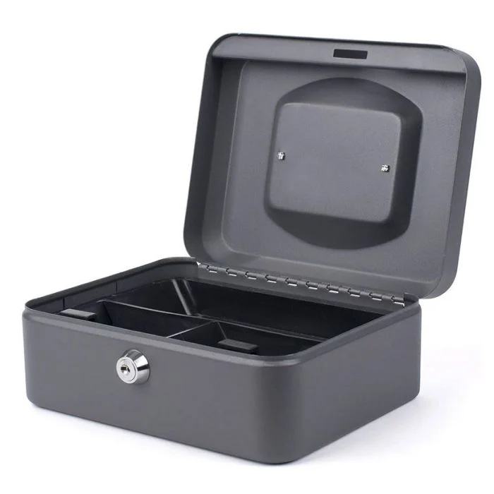 Caisse à monnaie - Gris - 200 x 160 x 90 mm PAVO