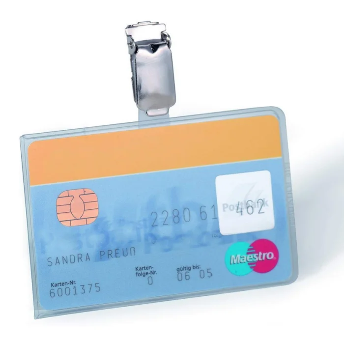 Badges avec clip - 54 x 90 mm DURABLE Lot de 25