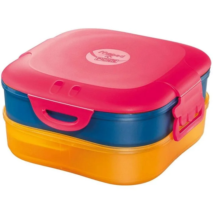 Boîte à déjeuner - 2 compartiments - Rose MAPED Kids Concept