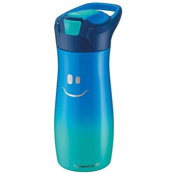 Gourde avec paille intégrée - 0,58 L - Bleu MAPED Kids Concept