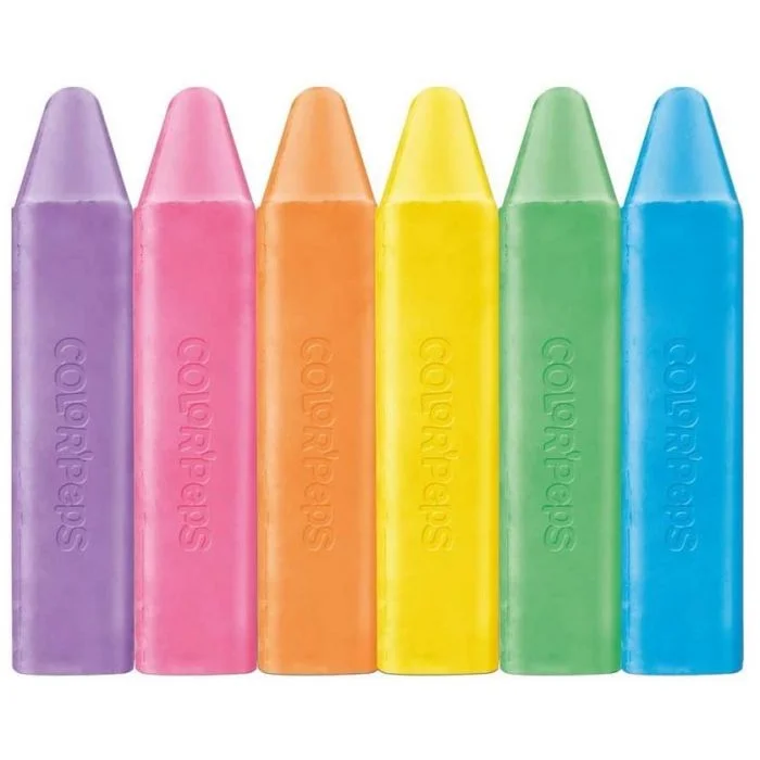 Boite de 6 Craies de trottoir - Assortiment MAPED Color Peps