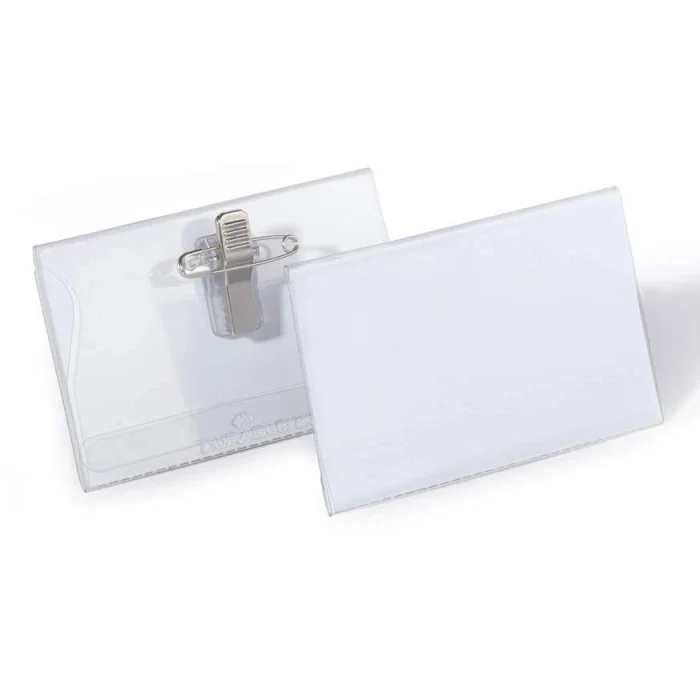 Lot de 50 Badges avec une pince combi DURABLE