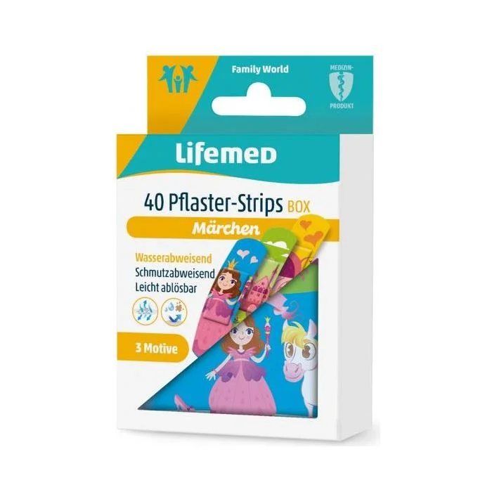 Pansements pour Enfant - 60 x 17 mm - Conte de fées LIFEMED Lot de 40