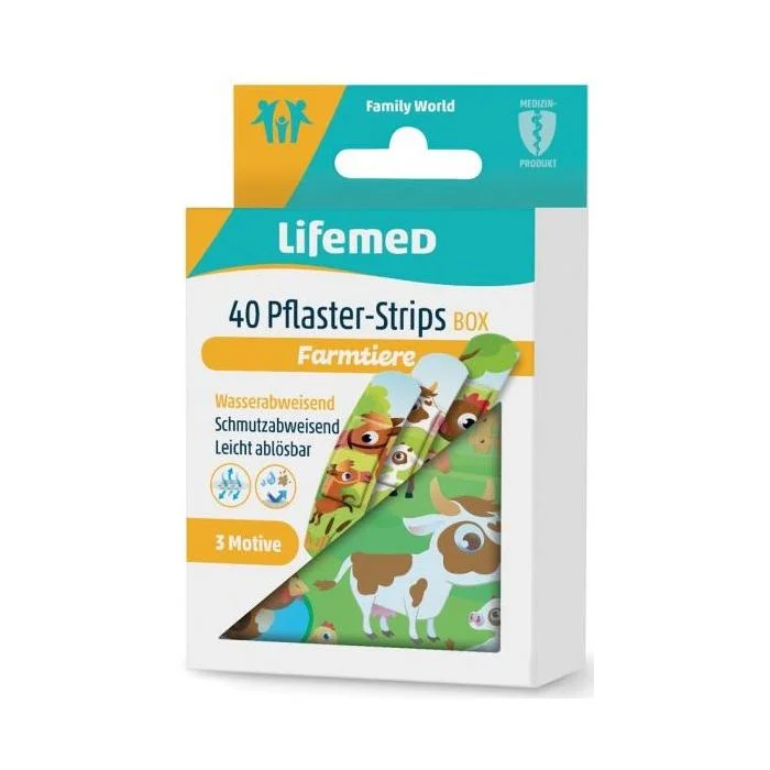 Pansements pour Enfant - 60 x 17 mm - Animaux LIFEMED Lot de 40