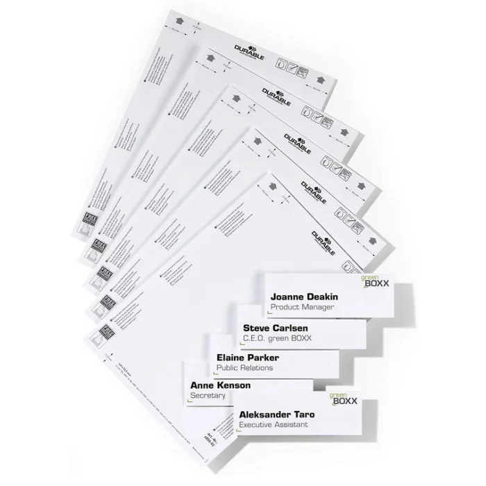 Etiquettes pour plaque de porte - 149 x 52,5 mm DURABLE Lot de 50