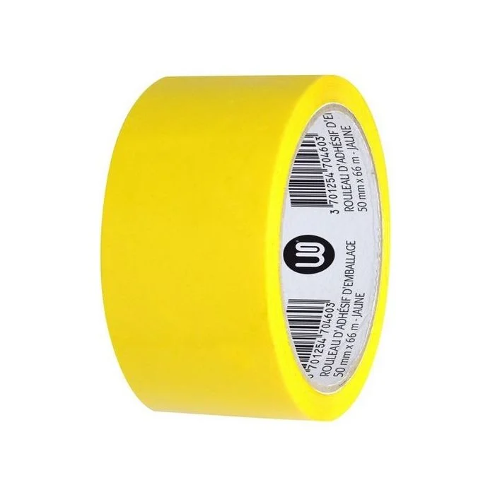 Ruban adhésif en PP - 50 mm x 66 m - Jaune WONDAY