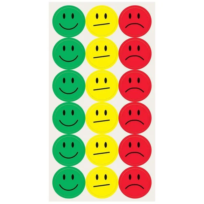 Pastilles adhésives rondes Smiley - 20 mm - Assortiment SIGEL Lot de 180