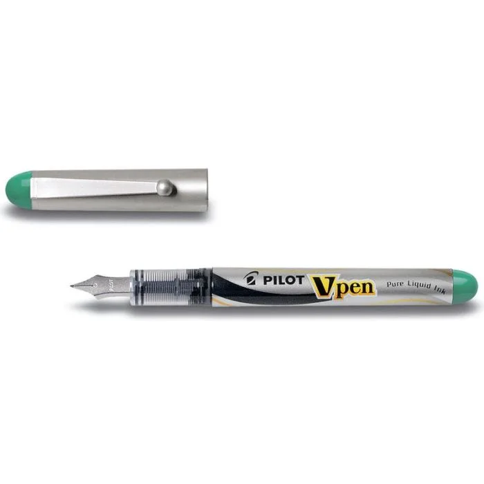 Stylo Plume jetable V-Pen Silver - Vert PILOT