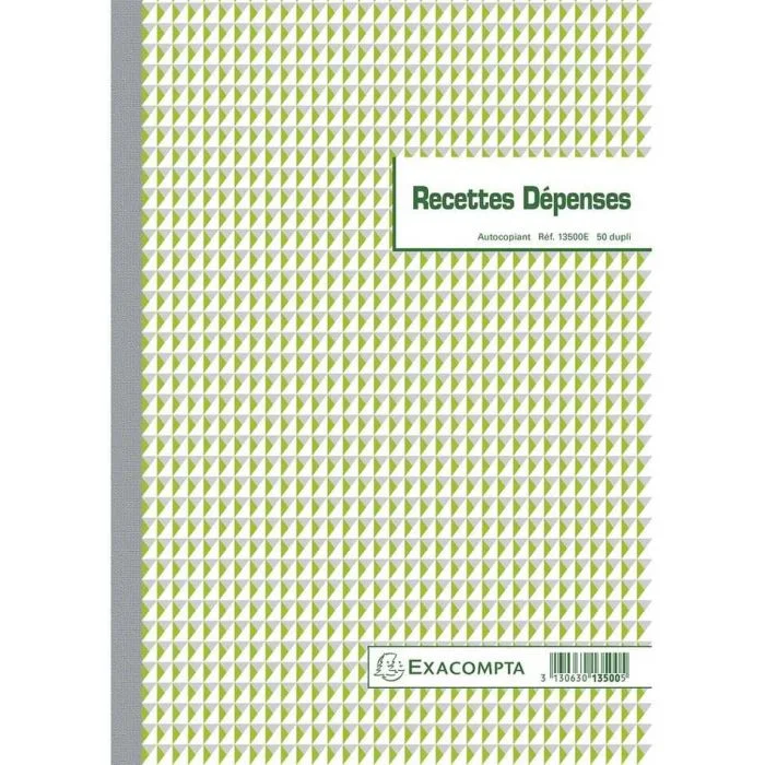 RECETTES-DÉPENSES Carnet autocopiant Dupli EXACOMPTA 13500E