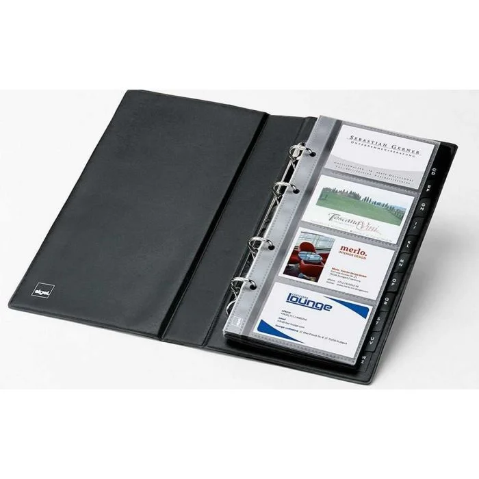 Classeur à anneaux pour 200 cartes - 1 rangée SIGEL