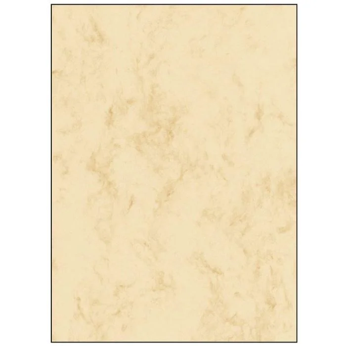Lot de 100 feuilles marbrées - Format A4 - Beige SIGEL DP372
