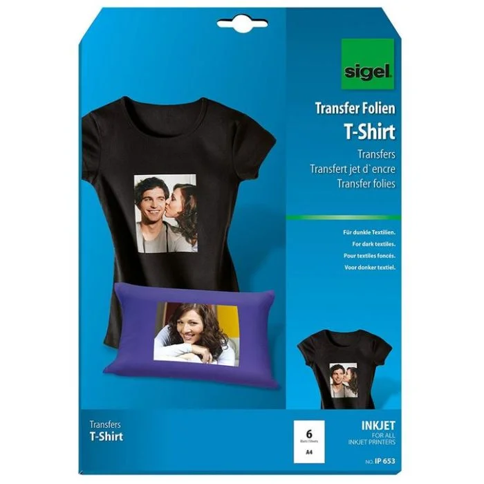 Films Transfert Tee shirts foncés - Blanc SIGEL IP653 Lot de 6