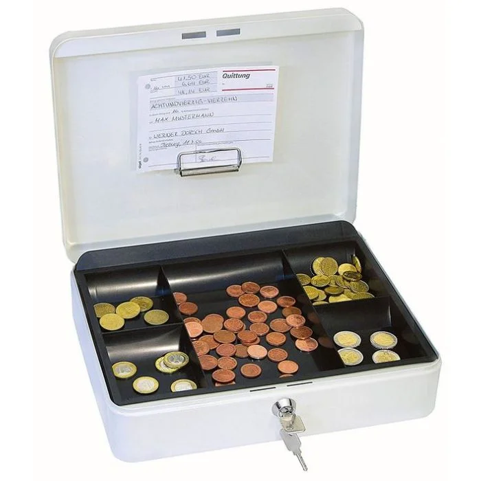 Caissette à Monnaie avec clip - Blanc - 300 x 240 mm WEDO