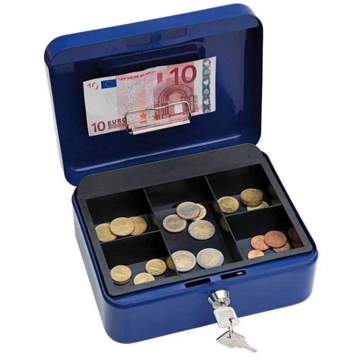 Caissette à Monnaie avec clip - Bleu - 200 x 160 mm WEDO