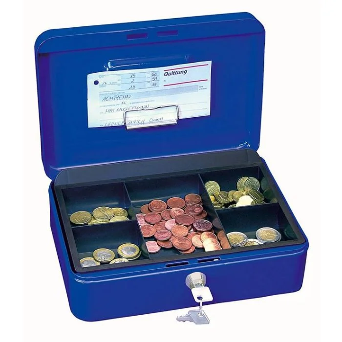 Caissette à Monnaie avec clip - Bleu - 250 x 180 mm WEDO