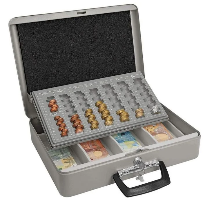 Coffret Caisse à monnaie Maxi - Gris WEDO