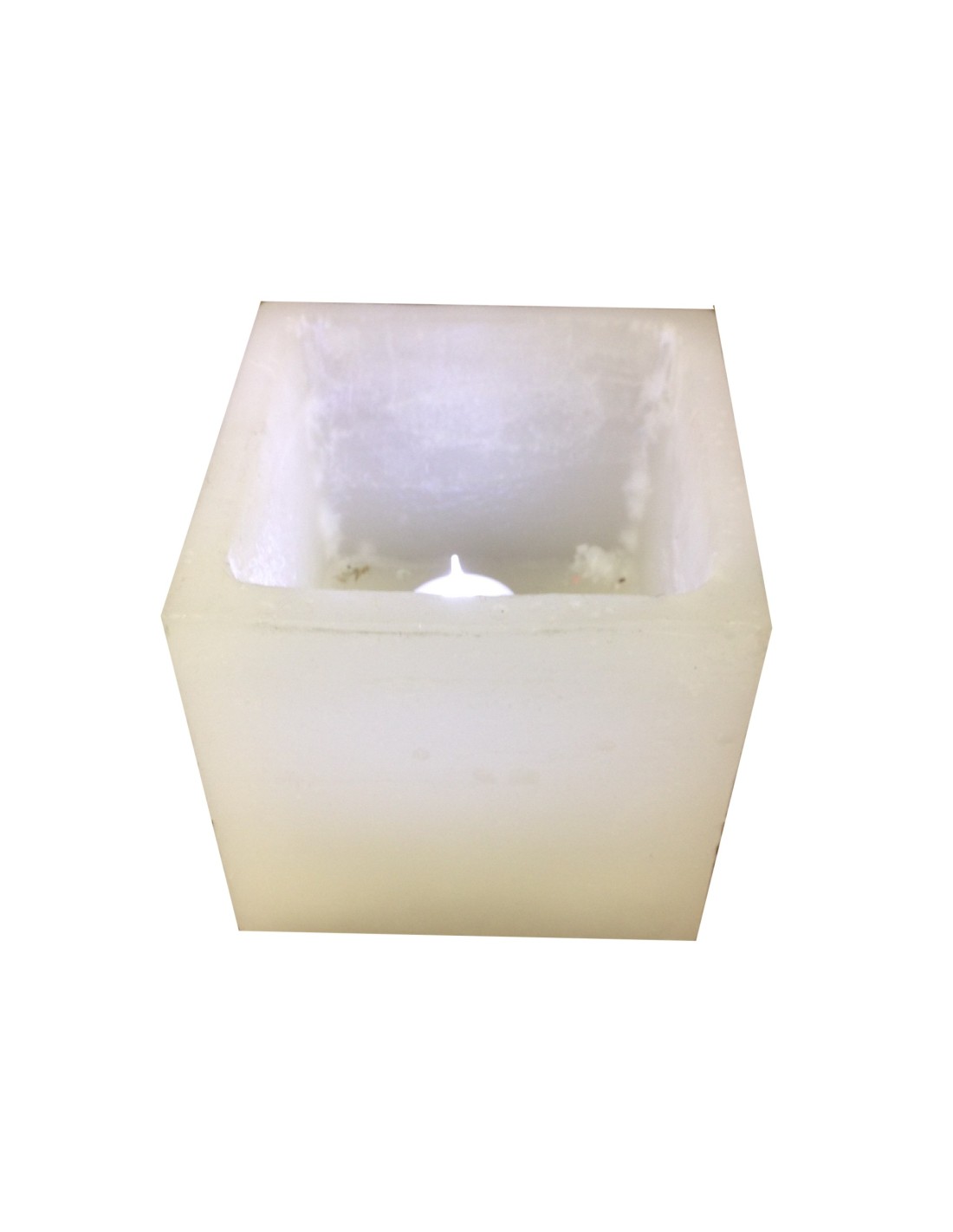 Photophore carré en cire naturelle - Créez une ambiance chaleureuse et apaisante