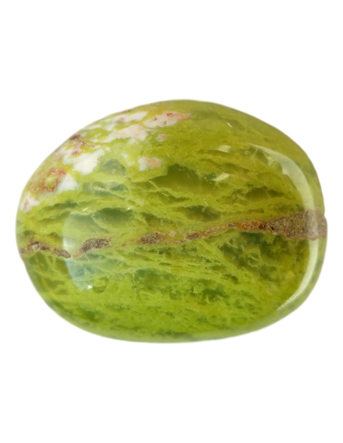 Pierre roulée en Serpentine Madagascar 3/4 cm - Équilibre et protection naturelle