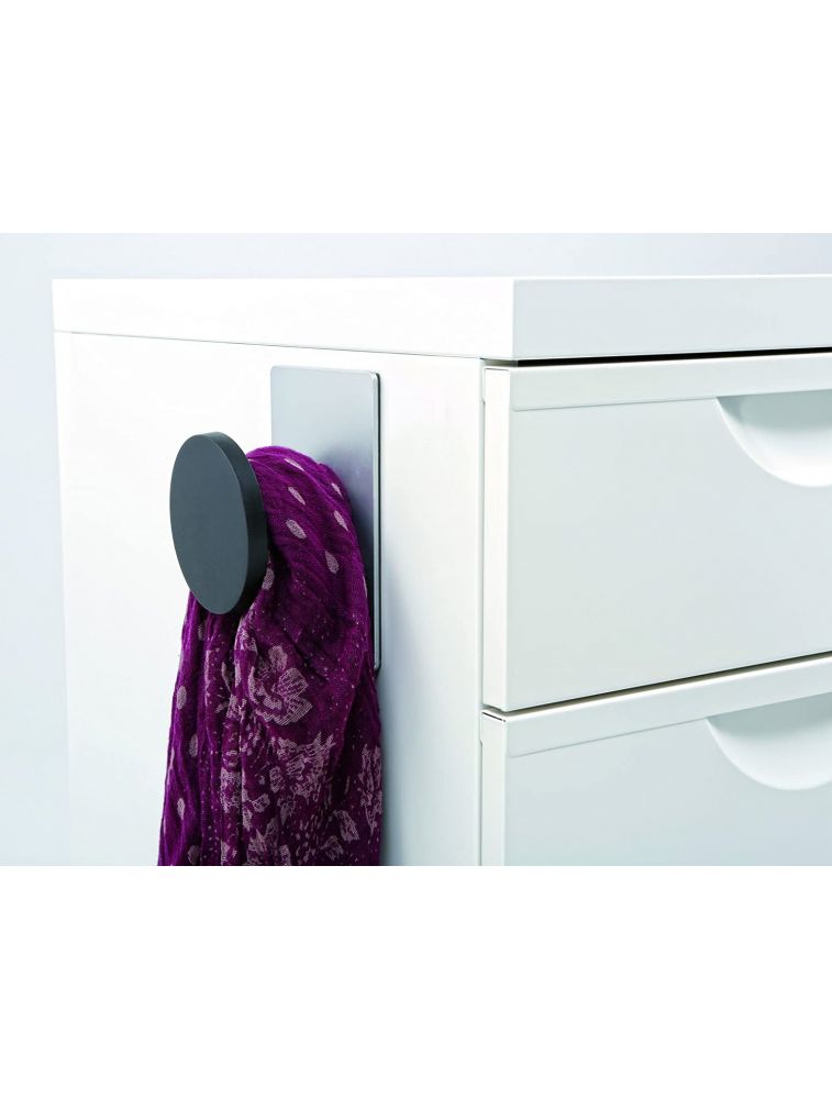 PMS MAG - Patères (1 à 2) Magnétique Gris Métal / Noir