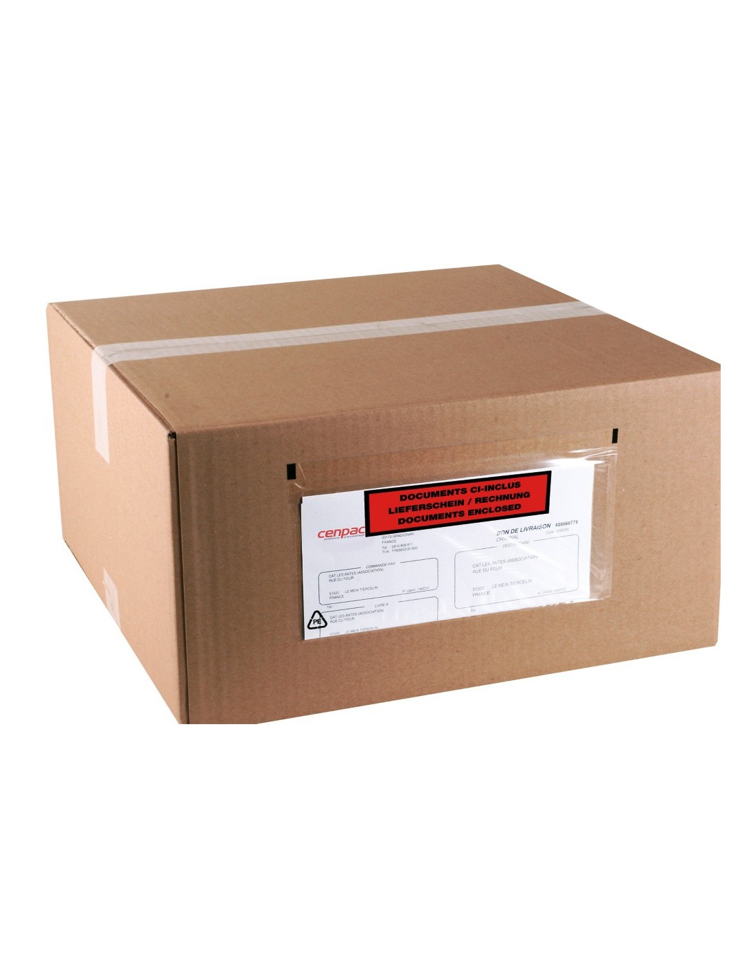 Pochette porte-documents renforcée imprimée en 3 langues