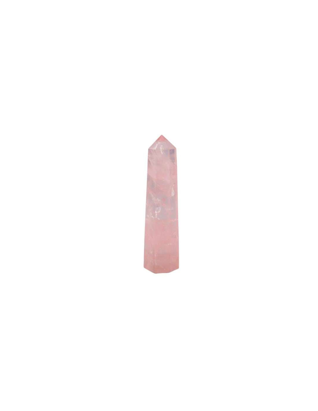 Pointe en quartz rose naturel - Pierre de guérison et d'amour -