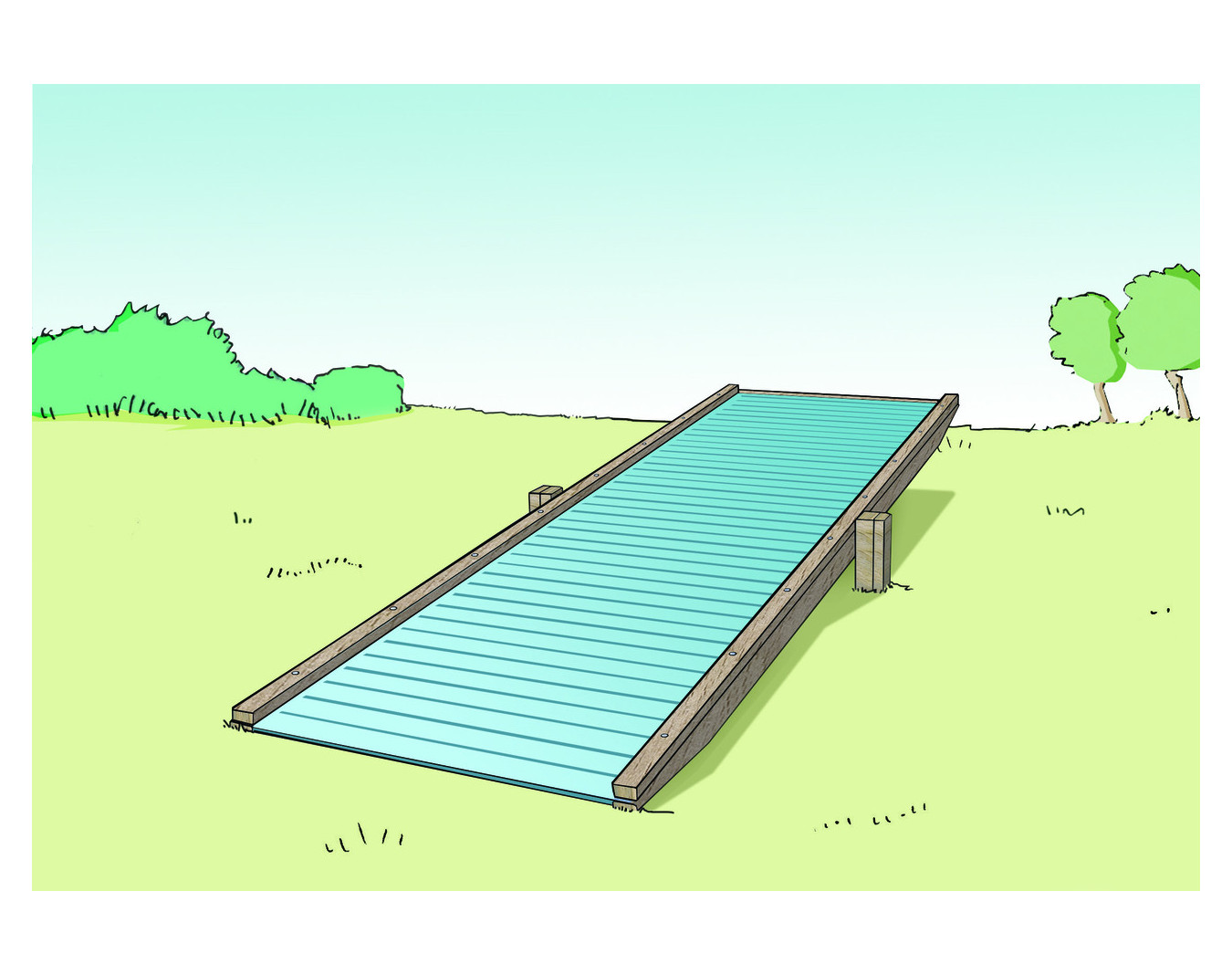 Pont à bascule PMR - Parcours santé PMR