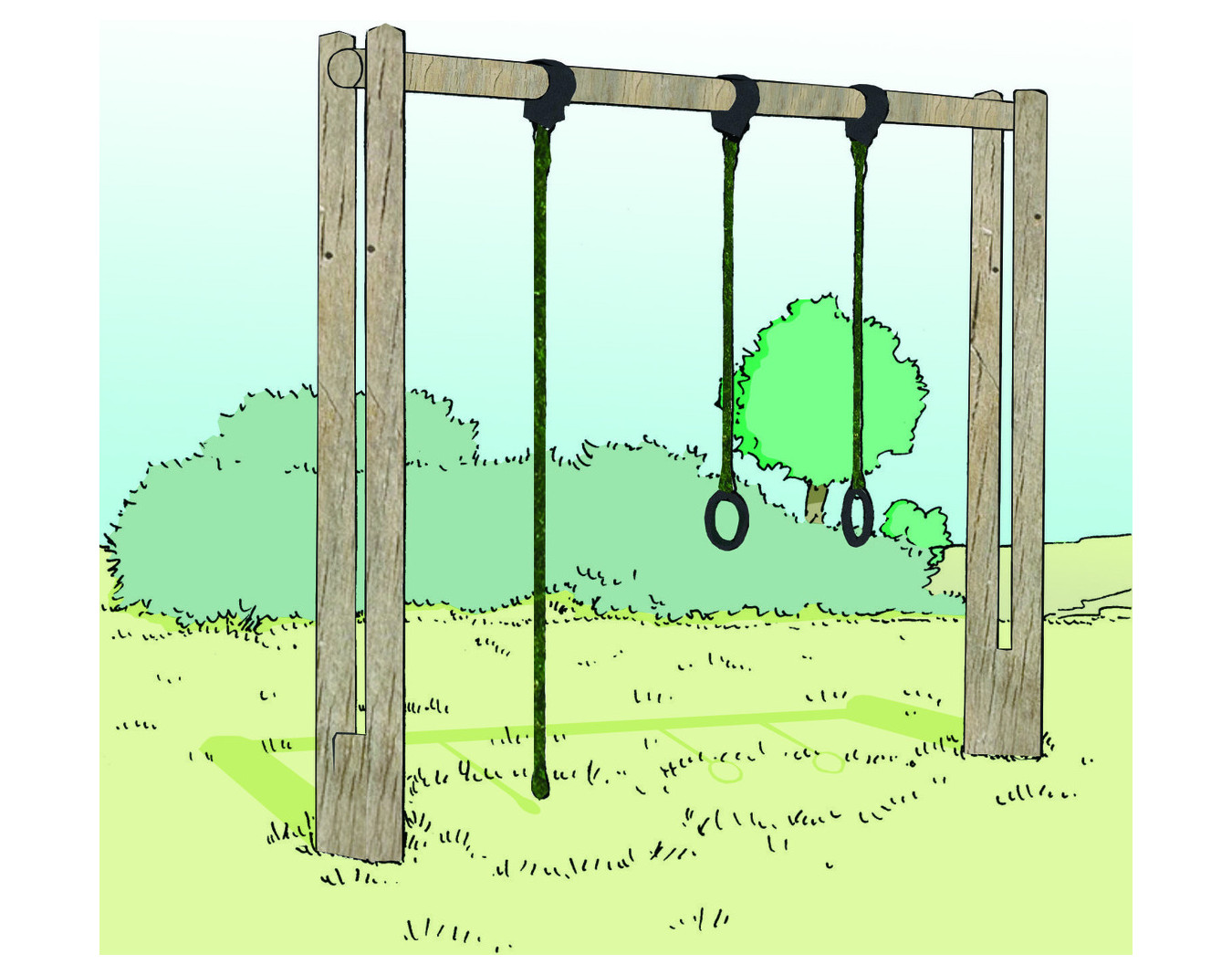 Portique 2 agrès - Parcours sportif