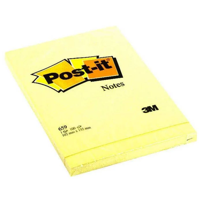 Notes adhésives - Jaune - 102 x 152 mm POST-IT