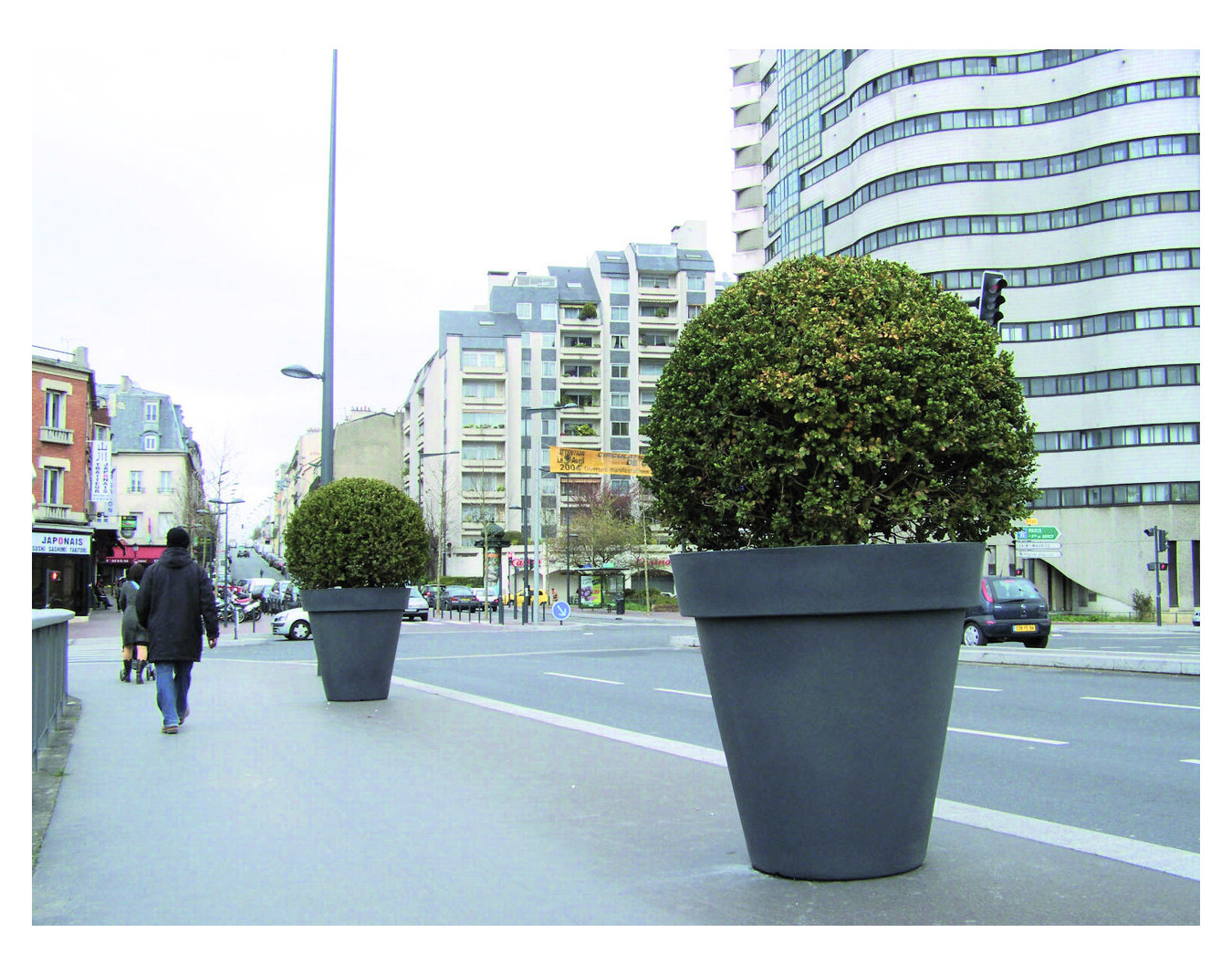 Pot de fleurs polyéthylène Déco simple peau