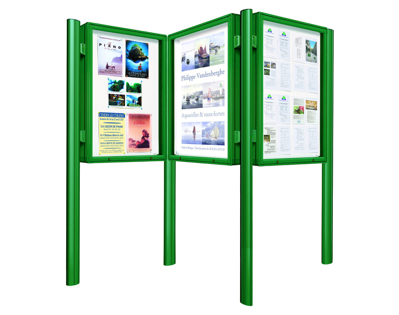 Poteau Quatro plus pour vitrine